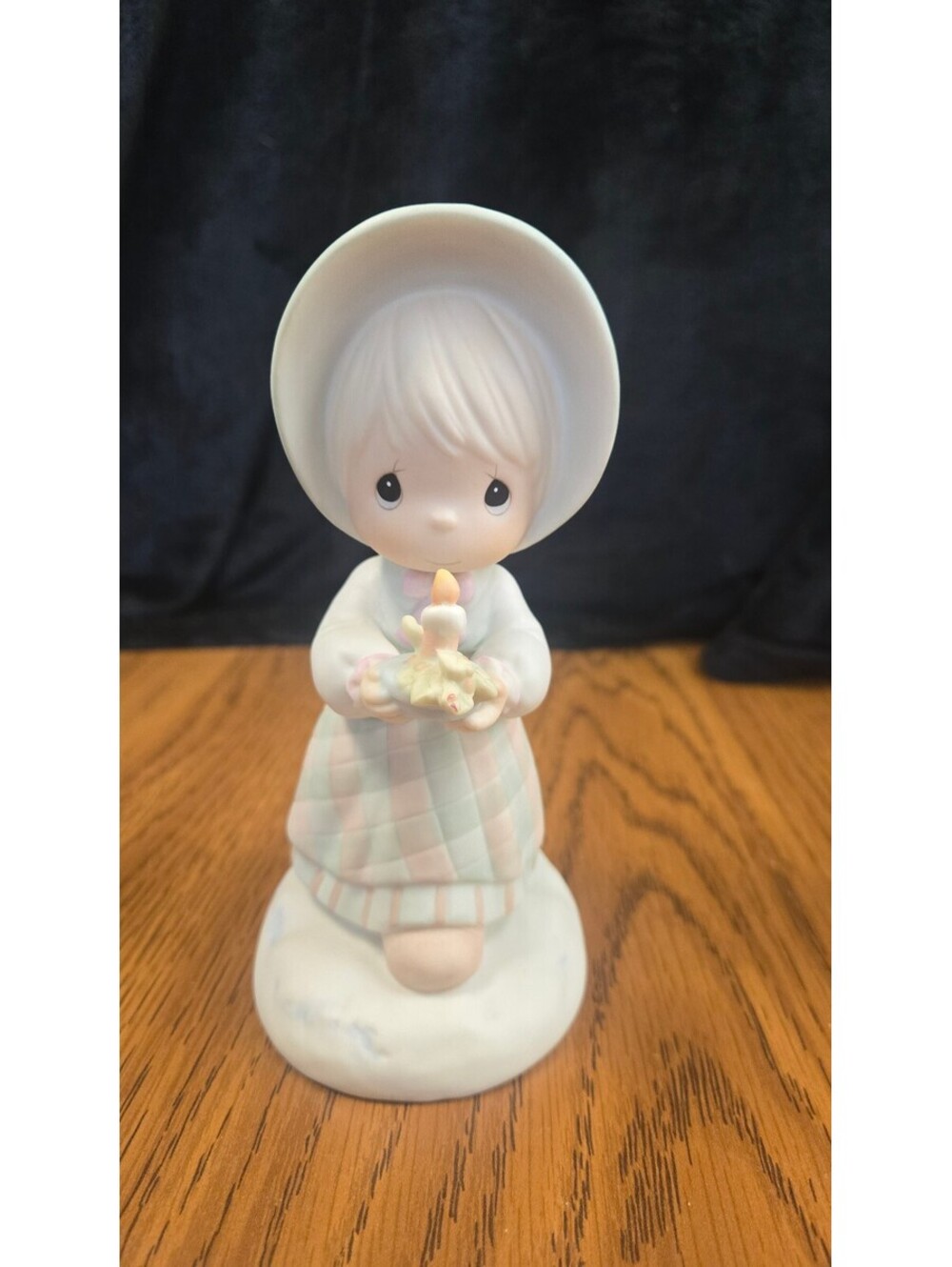 Precious Moments December Girl Figurine Holding Candle (1988)